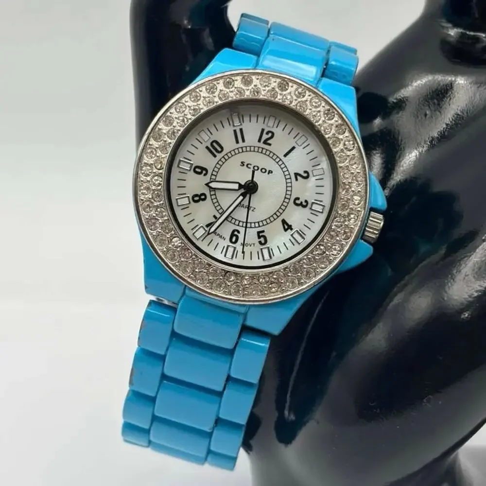 Silver & Blue Scoop Watch